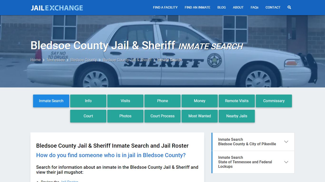 Inmate Search: Roster & Mugshots - Bledsoe County Jail & Sheriff, TN